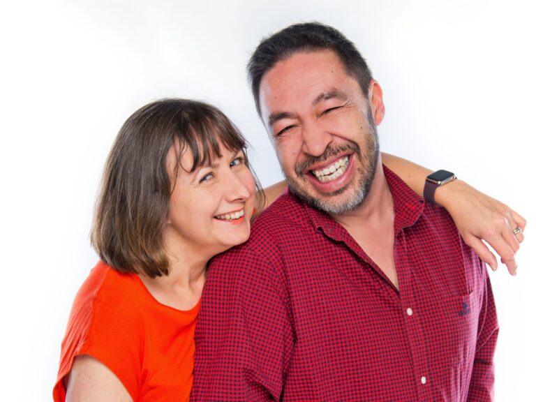 Patrick Nelson and Esther Nelson, laughing together
